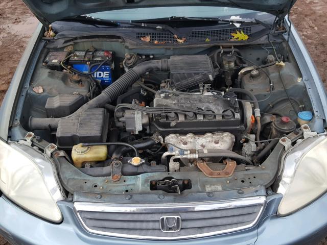 2HGEJ6618YH558810 - 2000 HONDA CIVIC BASE BLUE photo 7