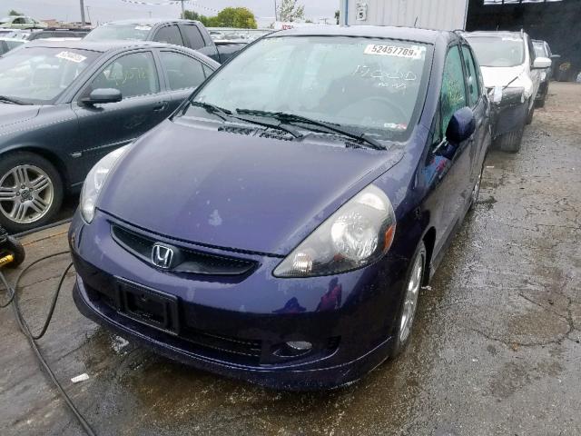 JHMGD38688S066761 - 2008 HONDA FIT SPORT PURPLE photo 2