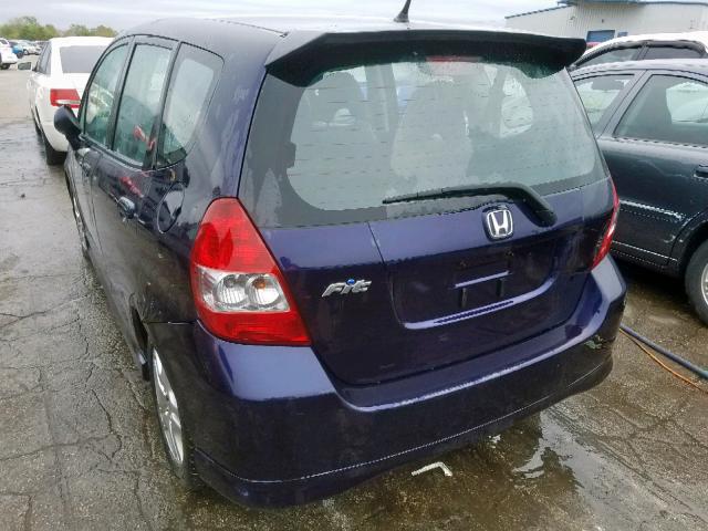 JHMGD38688S066761 - 2008 HONDA FIT SPORT PURPLE photo 3