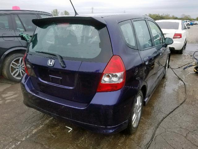 JHMGD38688S066761 - 2008 HONDA FIT SPORT PURPLE photo 4