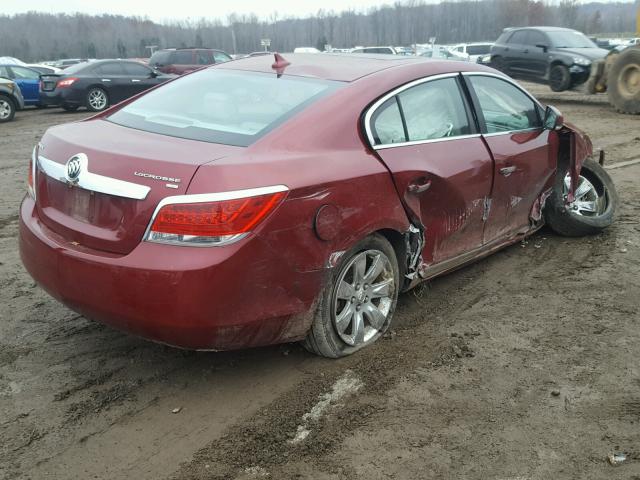 1G4GC5EG2AF195604 - 2010 BUICK LACROSSE C MAROON photo 4