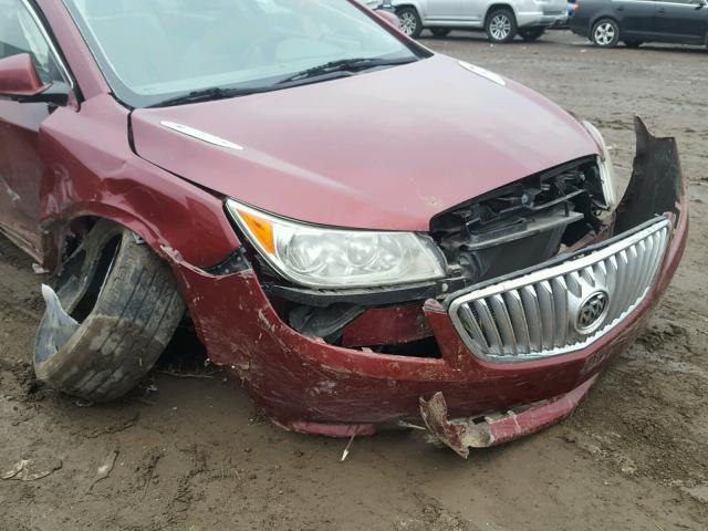 1G4GC5EG2AF195604 - 2010 BUICK LACROSSE C MAROON photo 9