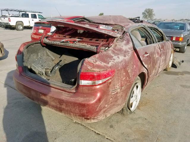 JHMCM56614C022313 - 2004 HONDA ACCORD EX BURGUNDY photo 4