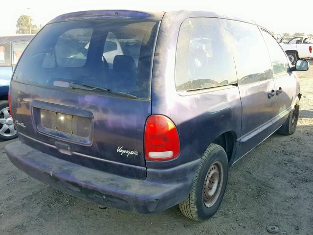 2P4FP25B8XR104596 - 1999 PLYMOUTH VOYAGER PURPLE photo 4