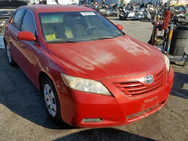 4T1BE46K27U142519 - 2007 TOYOTA CAMRY CE RED photo 1
