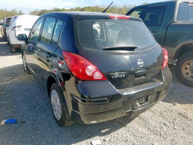 3N1BC1CP3CL371257 - 2012 NISSAN VERSA S BLACK photo 3