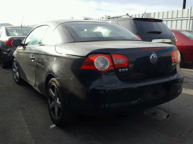 WVWDA71F27V004039 - 2007 VOLKSWAGEN EOS 2.0T S BLACK photo 3