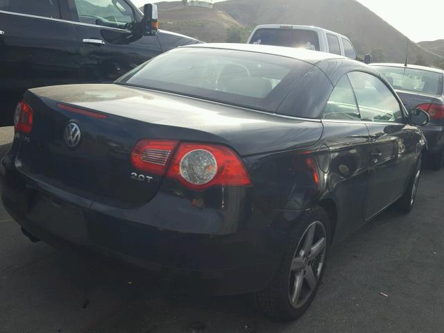 WVWDA71F27V004039 - 2007 VOLKSWAGEN EOS 2.0T S BLACK photo 4