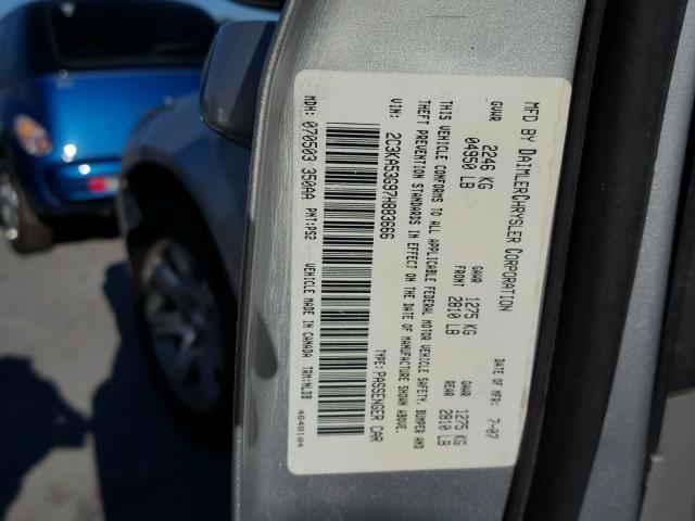 2C3KA53G97H883666 - 2007 CHRYSLER 300 TOURIN SILVER photo 10