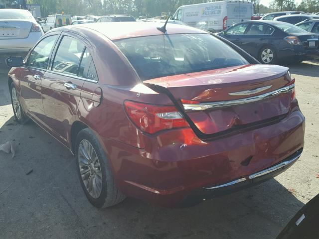 1C3BC2FB6BN531122 - 2011 CHRYSLER 200 LIMITE BURGUNDY photo 3