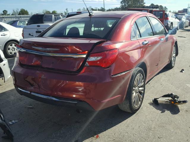 1C3BC2FB6BN531122 - 2011 CHRYSLER 200 LIMITE BURGUNDY photo 4