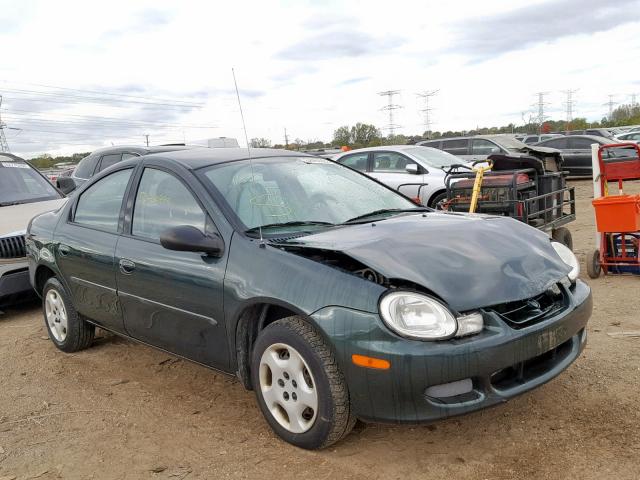 1B3ES26C42D553678 - 2002 DODGE NEON GREEN photo 1