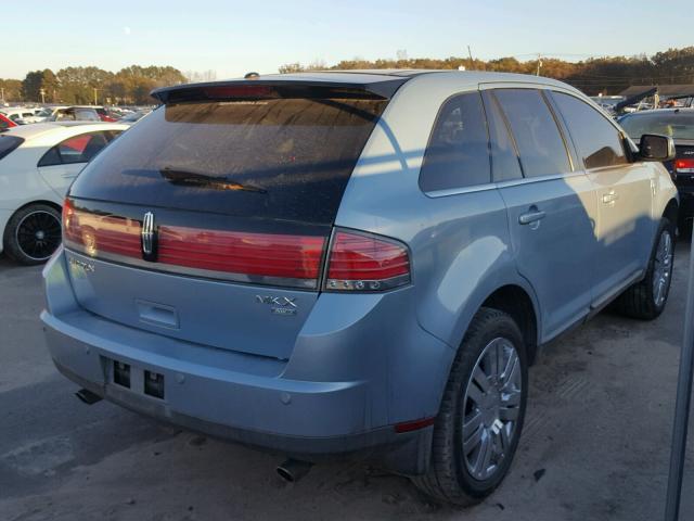 2LMDU88C18BJ14294 - 2008 LINCOLN MKX BLUE photo 4