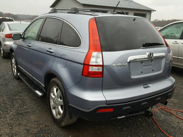 JHLRE48777C024177 - 2007 HONDA CR-V EXL BLUE photo 3