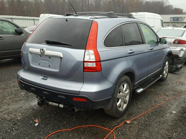 JHLRE48777C024177 - 2007 HONDA CR-V EXL BLUE photo 4