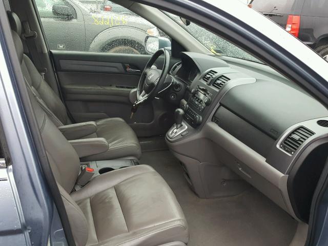 JHLRE48777C024177 - 2007 HONDA CR-V EXL BLUE photo 5