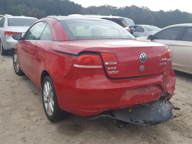 WVWBW7AH6CV003397 - 2012 VOLKSWAGEN EOS KOMFOR RED photo 3