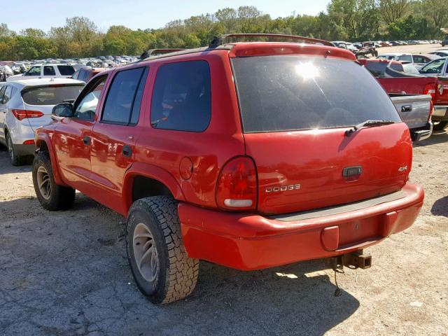 1B4HS28Y8WF134549 - 1998 DODGE DURANGO RED photo 3