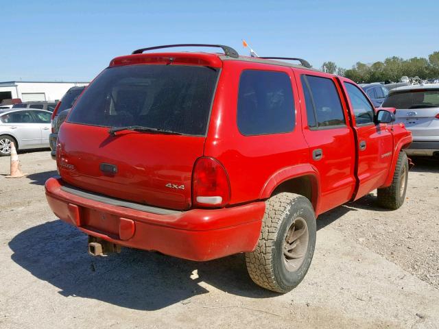 1B4HS28Y8WF134549 - 1998 DODGE DURANGO RED photo 4