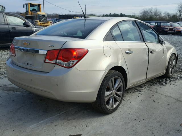 1G1PH5SC6C7317345 - 2012 CHEVROLET CRUZE LTZ BEIGE photo 4