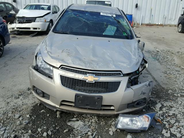 1G1PH5SC6C7317345 - 2012 CHEVROLET CRUZE LTZ BEIGE photo 9