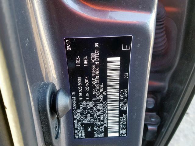 JTJYARBZ6J2086305 - 2018 LEXUS NX 200T 石墨色 照片 10