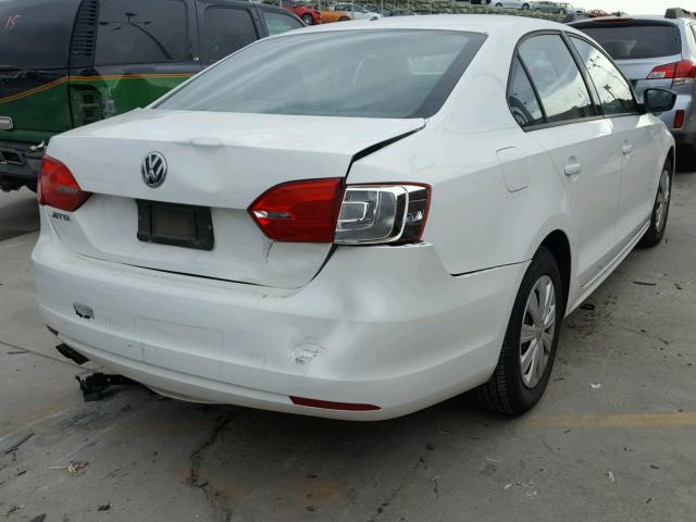3VW2K7AJ4CM470615 - 2012 VOLKSWAGEN JETTA BASE Սպիտակ լուսանկար 4