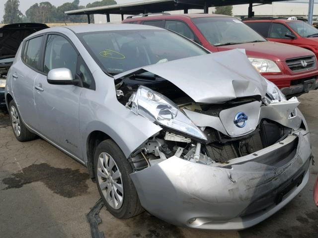 1N4AZ0CP6FC320326 - 2015 NISSAN LEAF S SILVER photo 1