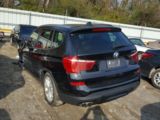 5UXWZ7C38H0V93311 - 2017 BMW X3 SDRIVE2 BLACK photo 3