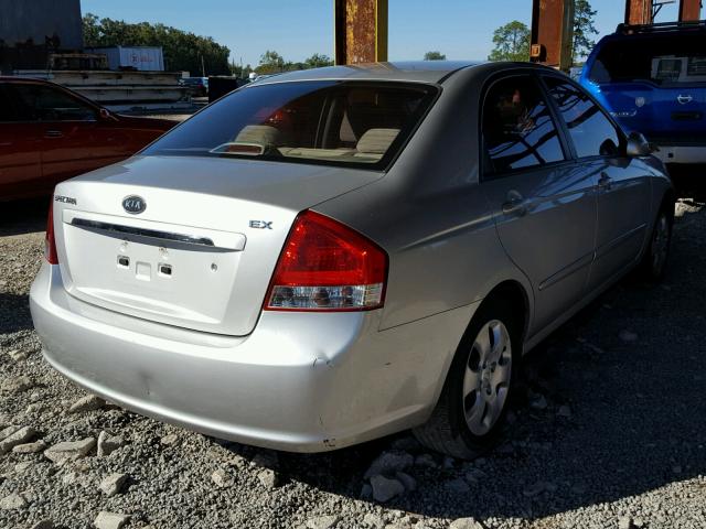 KNAFE221195587237 - 2009 KIA SPECTRA EX SILVER photo 4