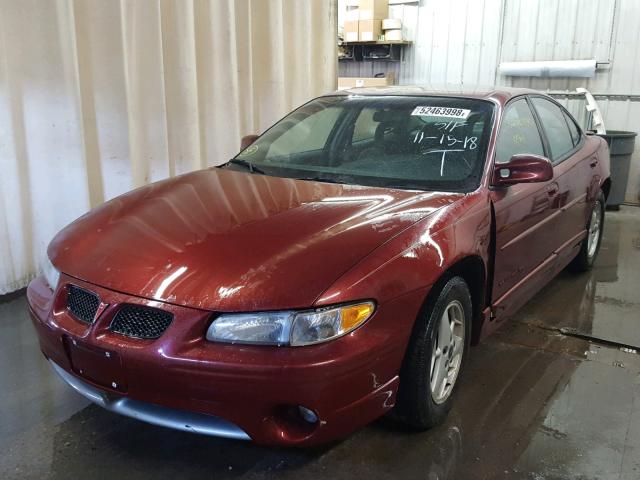 1G2WP52K91F109027 - 2001 PONTIAC GRAND PRIX MAROON photo 2