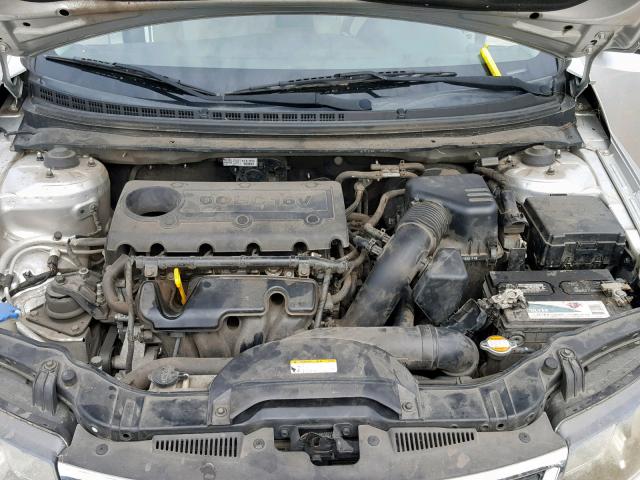 KNAFU4A21C5585634 - 2012 KIA FORTE EX SILVER photo 7