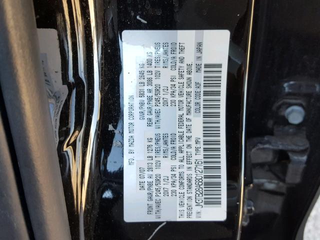 JM3TB28A680127161 - 2008 MAZDA CX-9 BLACK photo 10