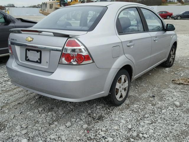 KL1TD56617B142311 - 2007 CHEVROLET AVEO BASE Gümüş foto 4