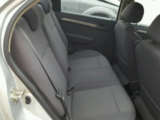 KL1TD56617B142311 - 2007 CHEVROLET AVEO BASE Gümüş foto 6