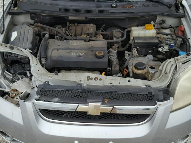 KL1TD56617B142311 - 2007 CHEVROLET AVEO BASE Gümüş foto 7