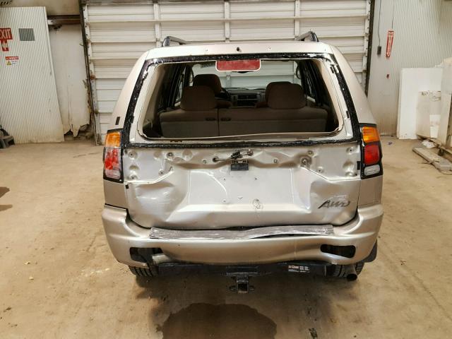 JA4MT31R62P013055 - 2002 MITSUBISHI MONTERO SP TAN photo 9