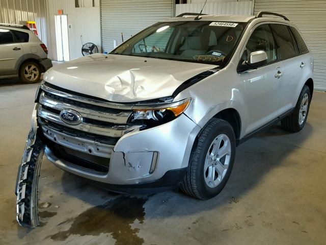 2FMDK3JC4DBE25324 - 2013 FORD EDGE SEL SILVER photo 2