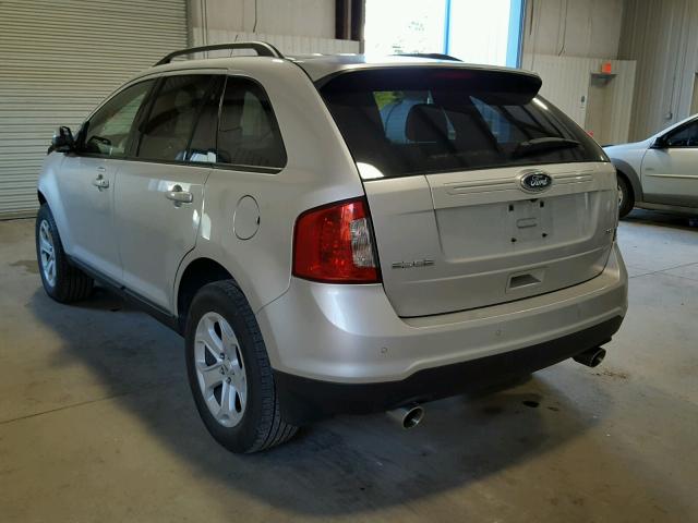 2FMDK3JC4DBE25324 - 2013 FORD EDGE SEL SILVER photo 3