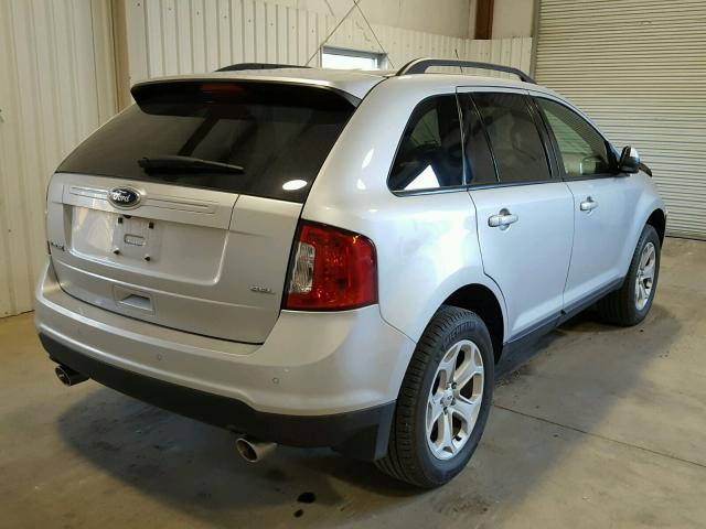 2FMDK3JC4DBE25324 - 2013 FORD EDGE SEL SILVER photo 4