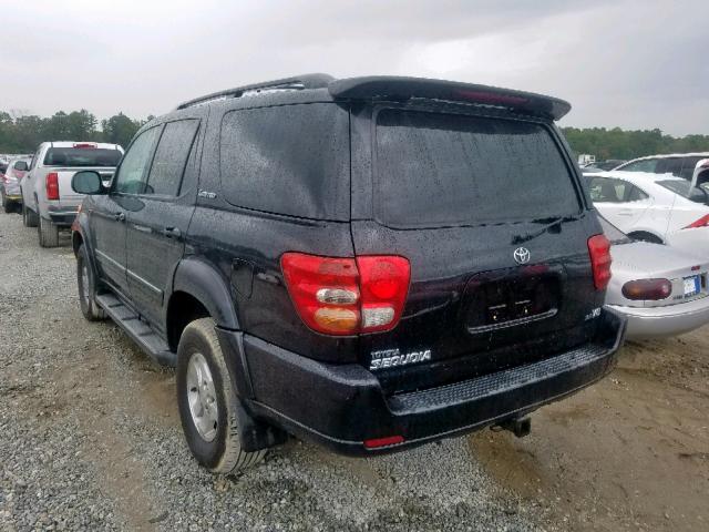 5TDZT38A42S061963 - 2002 TOYOTA SEQUOIA LI BLACK photo 3