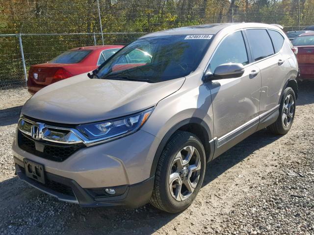 5J6RW2H85JL030553 - 2018 HONDA CR-V EXL TAN photo 2