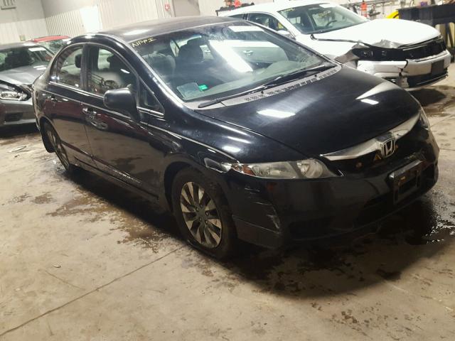 1HGFA16989L009710 - 2009 HONDA CIVIC EXL BLACK photo 1