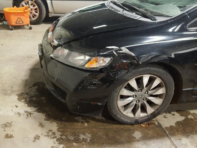 1HGFA16989L009710 - 2009 HONDA CIVIC EXL BLACK photo 10