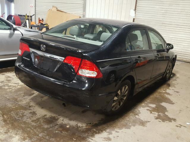 1HGFA16989L009710 - 2009 HONDA CIVIC EXL BLACK photo 4