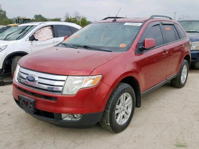 2FMDK48C88BA77190 - 2008 FORD EDGE SEL MAROON photo 2