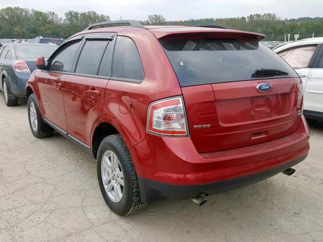 2FMDK48C88BA77190 - 2008 FORD EDGE SEL MAROON photo 3