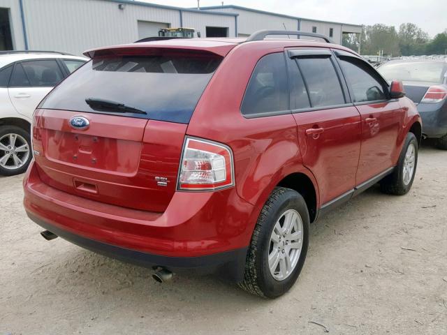 2FMDK48C88BA77190 - 2008 FORD EDGE SEL MAROON photo 4