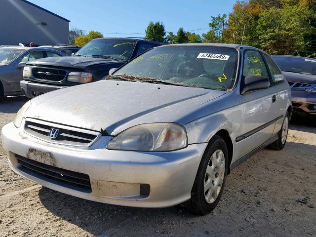 2HGEJ6340YH111225 - 2000 HONDA CIVIC DX GRAY photo 2