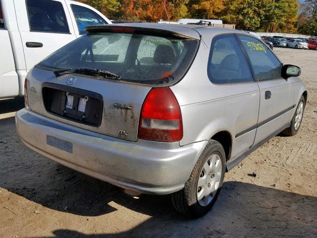 2HGEJ6340YH111225 - 2000 HONDA CIVIC DX GRAY photo 4